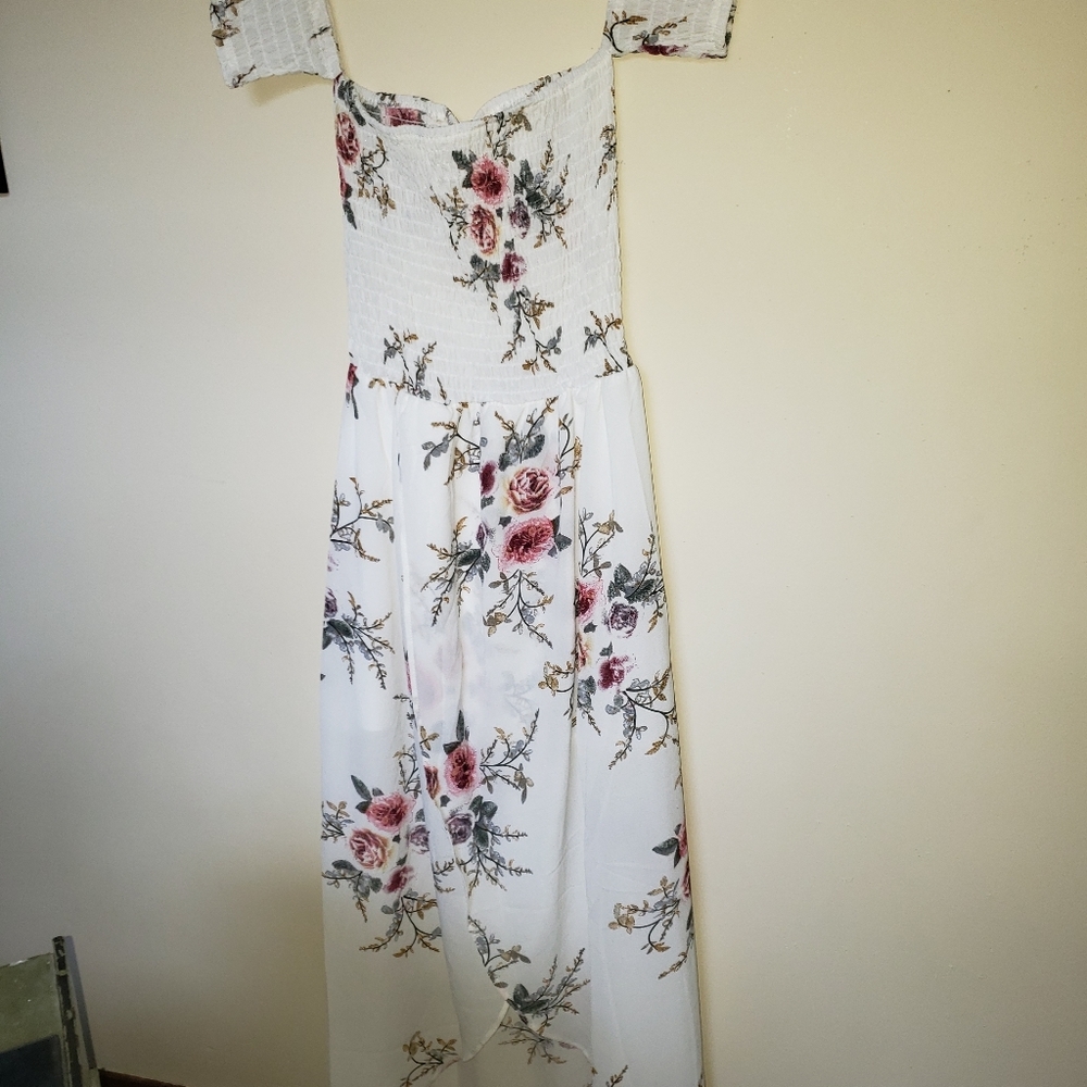 Off-Shoulder Floral Maxi Dress